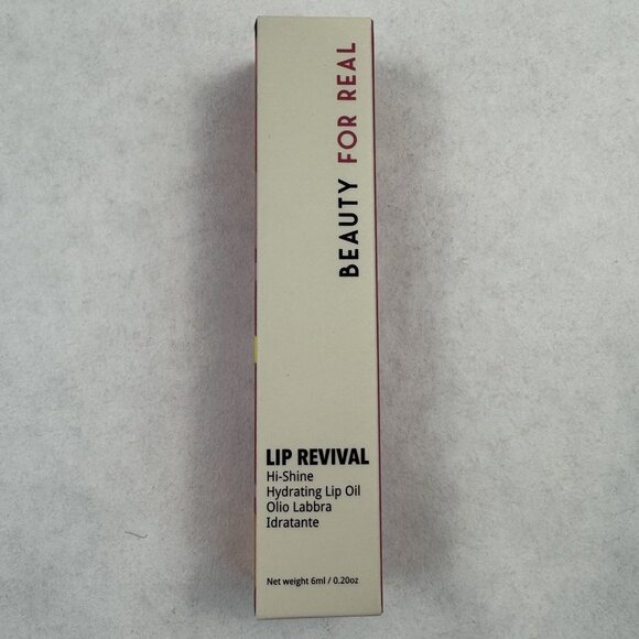 Beauty For Real Lip Revival Hi-Shine Hydrating Lip Oil Raspberry Beret 6ml NEW - Picture 2 of 7
